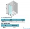 Novellini Kali PH+FH kabina 120x75 profile czarne KALIPH116-1H/KALIFH73-1H